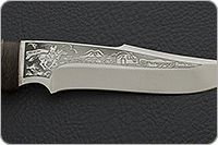 Нож Хазар наборная кожа, 100х13м, текстолит : фото 8