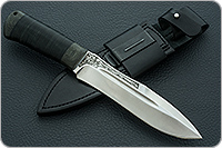 Нож Скорпион наборная кожа, 95х18, текстолит : фото 9