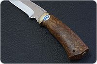 Нож Хазар карельская береза, 95х18, латунь : фото 3