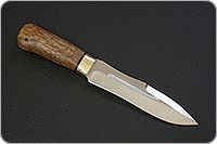 Нож Скорпион карельская береза, 100х13м, латунь : фото 2