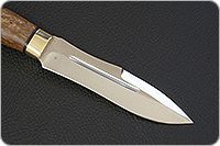 Нож Скорпион карельская береза, 100х13м, латунь : фото 4