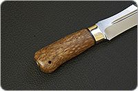 Нож Скорпион карельская береза, 100х13м, латунь : фото 5