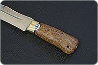 Нож Скорпион карельская береза, 100х13м, латунь : фото 6