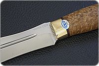 Нож Скорпион карельская береза, 100х13м, латунь : фото 7