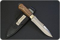 Нож Скорпион карельская береза, 100х13м, латунь : фото 8