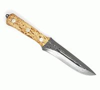 Нож Ирбис накладки стабилизированная карельская береза, zdi-1016, цельнометаллический : фото 2