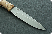 Нож Снегирь накладки стабилизированная карельская береза, zdi-1016, цельнометаллический : фото 4