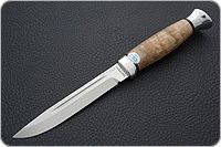 Нож Финка-3 карельская береза, 95х18, алюминий : фото 2