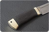 Нож Селигер граб - черное дерево, zdi-1016, латунь : фото 5