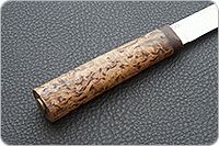 Нож Бурятский средний карельская береза, 100х13м, текстолит : фото 5