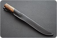 Нож Бурятский средний карельская береза, 100х13м, текстолит : фото 9