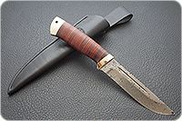 Нож Бекас наборная кожа, zd-0803, латунь : фото 8