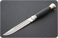 Нож Финка-3 наборная кожа, 100х13м, латунь : фото 2