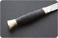 Нож Финка-3 наборная кожа, 100х13м, латунь : фото 5