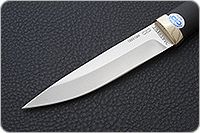 Нож Пескарь граб - черное дерево, 100х13м, латунь : фото 3