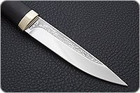 Нож Пескарь граб - черное дерево, 100х13м, латунь : фото 4