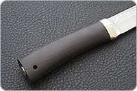 Нож Пескарь граб - черное дерево, 100х13м, латунь : фото 5