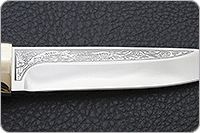 Нож Пескарь граб - черное дерево, 100х13м, латунь : фото 7