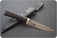 Нож Пескарь граб - черное дерево, 100х13м, латунь : фото 9