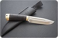 Нож Селигер наборная кожа, 100х13м, латунь : фото 8