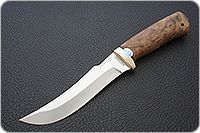 Нож Клык карельская береза, elmax, латунь : фото 2