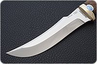 Нож Клык карельская береза, elmax, латунь : фото 3