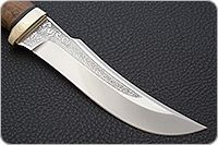 Нож Клык карельская береза, elmax, латунь : фото 4