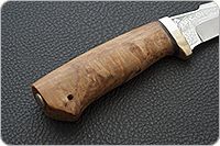 Нож Клык карельская береза, elmax, латунь : фото 5