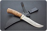 Нож Клык карельская береза, elmax, латунь : фото 9