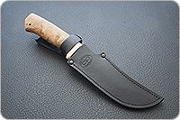 Нож Клык карельская береза, elmax, латунь : фото 10