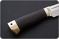 Нож Селигер граб - черное дерево, elmax, латунь : фото 5