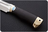 Нож Селигер граб - черное дерево, elmax, латунь : фото 6