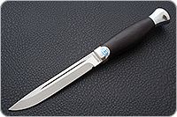 Нож Финка-3 граб - черное дерево, 95х18, алюминий : фото 2