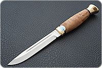 Нож Финка-3 карельская береза, 95х18, латунь : фото 2