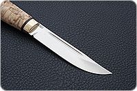 Нож Финка-Лаппи карельская береза, elmax, латунь : фото 4