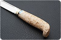 Нож Финка-Лаппи карельская береза, elmax, латунь : фото 6