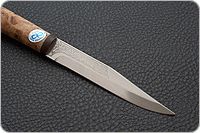 Нож Заноза карельская береза, 100х13м, текстолит : фото 4