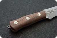 Нож Ирбис накладки орех, aus-8, цельнометаллический : фото 5