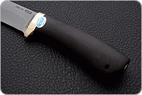 Нож Лиса граб - черное дерево, латунь, пескоструйная тонировка : фото 6