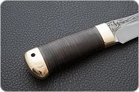 Нож Скорпион наборная кожа, aus-8, латунь : фото 5