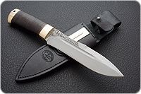 Нож Скорпион наборная кожа, aus-8, латунь : фото 9