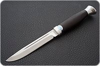 Нож Финка-3 граб - черное дерево, aus-8, алюминий : фото 2