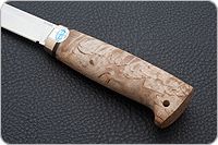 Нож Финка-5 карельская береза, elmax, латунь : фото 6