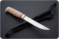 Нож Финка-5 карельская береза, elmax, латунь : фото 8