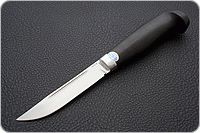 Нож Финка-Лаппи граб - черное дерево, 95х18, алюминий : фото 2