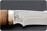 Нож Хазар береста, s390, латунь : фото 7