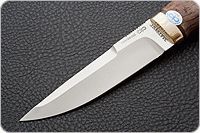 Нож Хаски карельская береза, elmax, латунь : фото 3