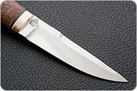 Нож Хаски карельская береза, elmax, латунь : фото 4