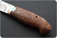 Нож Хаски карельская береза, elmax, латунь : фото 6