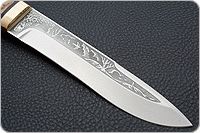 Нож Шаман-1 карельская береза, 95х18, латунь : фото 4
